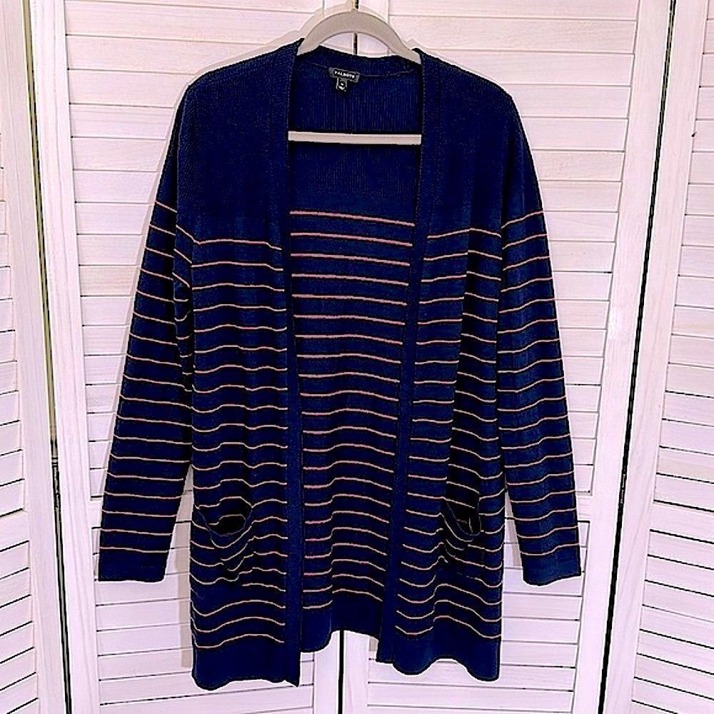 Talbots Cardigan Medium Longline Open Front Like New - Picture 3 of 14